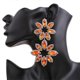 thumbnail image 1 of Pendientes colgantes de gran tamaño para bodas, joyas nupciales, diamantes de imitación, cristal, Dr--E1526 naranja, código de modelo 8575 E1526 naranja, 1 of 5