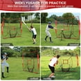 thumbnail image 6 of 7'×7' Baseball Backstop Net, Baseball Practice Netfor Hitting Pitching Batting Catching with Bow Frame and Bonus Strike Zone, Foldable and Portable Light Steel Frame. Black, 6 of 7