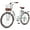 White, variant on VIRIBUS Women's Bike 26" Beach & City Cruiser Bicycle with 7 Speed Basket Pink