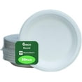 thumbnail image 1 of shiyou-Premium Assiettes en Papier Rondes Blanches 6 Pouces [Lot de 50] - 100 % Compostables et Écologiques Jetables, Usage Intensif, Sans PFAS, en Bagasse de Canne à Sucre (Assiettes Rondes 6 Pouces), 1 of 4