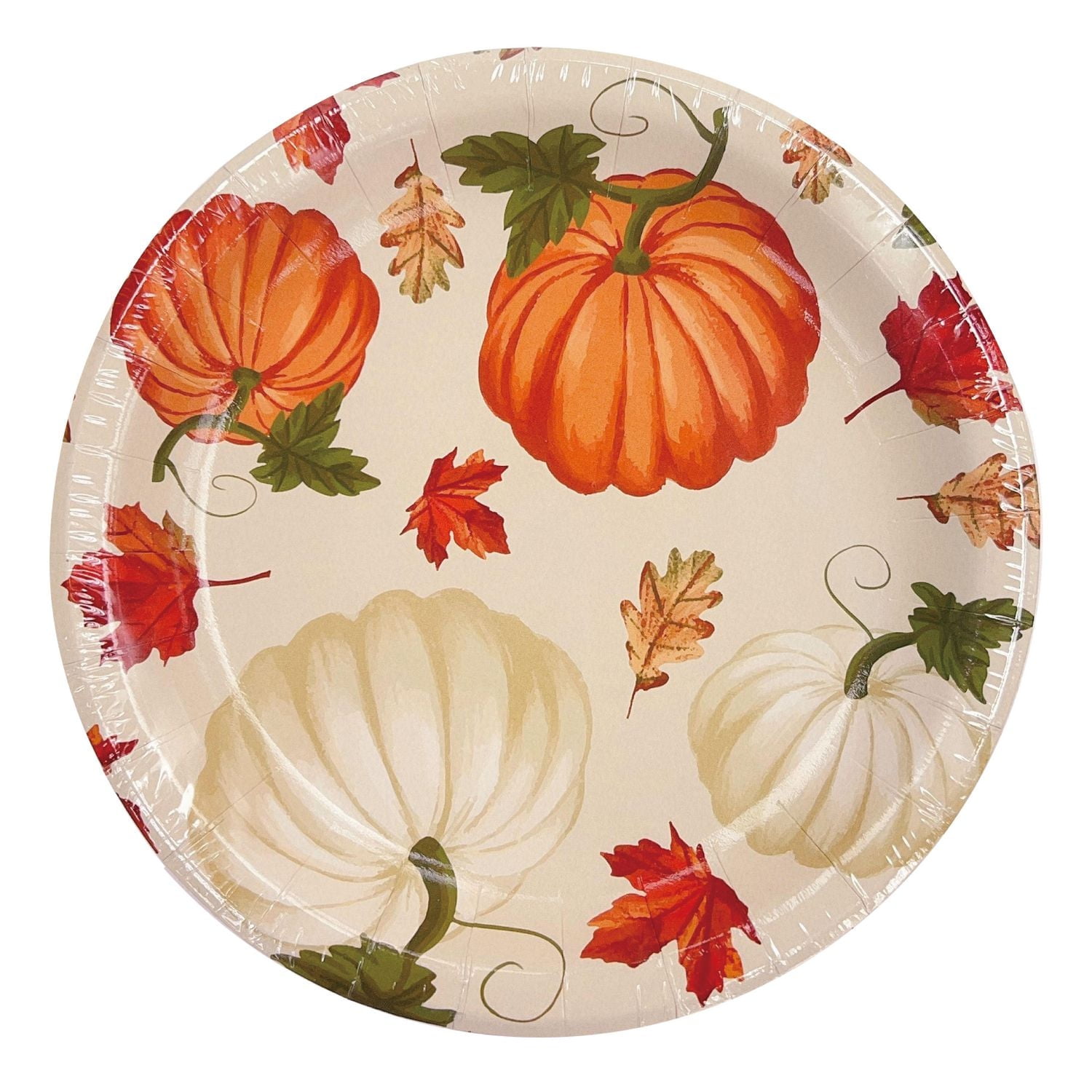 Pumpkin Small Round Paper Plates, 12CT