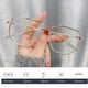 thumbnail image 2 of Gafas de luz azul de doble haz, gafas de ordenador con bloqueo UV, lentes transparentes, gafas de metal, 2 of 5