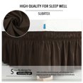thumbnail image 3 of Subrtex Wrap Around Bed Skirt Elastic Elegant Soft Fabric Ruffled Fade Resistant Replaceable (Queen, Chocolate), 3 of 8