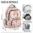 thumbnail image 5 of Pzuqiu Pink Hedgehog Strawberry Backpack for Girls 17 Inch Soft Padded Shoulder Straps Breathable Lightweight School Bag with Multi Pockets for Teens Primary Middle School, 5 of 7