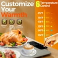 thumbnail image 3 of HABIUBIU Food Warming Mat, Electric Warming Tray with 6 Temperature Settings, Portable Food Warmer for Party, Kitchen, Silver Gray, 3 of 10