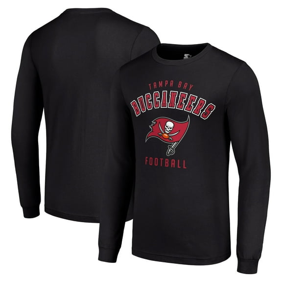 Men's Starter Black Tampa Bay Buccaneers Long Sleeve T-Shirt