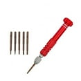 thumbnail image 1 of Clearance! Delayuji Magnetic Tip Screwdriver Set 5 In 1 Precision Torx Screwdriver Cellphone Watch Mixed Tool Kit Aluminium Alloy Screwdriver One Size Red, 1 of 3