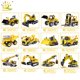 thumbnail image 2 of Camión de ingeniería HUIQIBAO, bloques de construcción de tecnología, juguete de construcción de ciudad para niños, niños, adultos, excavadora, excavadora, grúa, coche, ladrillo zhangmengya LED, 2 of 2