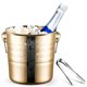 thumbnail image 3 of 1PC 3L Stainless Steel Ice Bucket Thick Tiger Head Ice Bucket Party Ice Bucket (Gold), 3 of 5