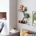 thumbnail image 4 of EOSTBE 7.5" x 12" Black Metal Fire Escape Floating Shelves 3-Tier, 4 of 8