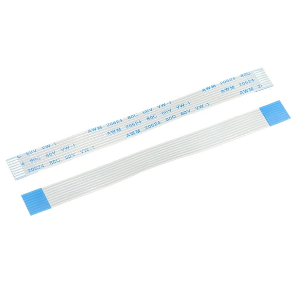 Uxcell Flexible Flat Cable Extension Cables 8 Pins 1.0mm Pitch 100mm A Type for DVD Player 10 Pack