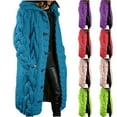 thumbnail image 6 of Lovskoo Long Cardigans for Women Trendy Hood Cardigan Large Size Sweater Pocket Single Breasted Long Sleeves Coat Blue, 6 of 6