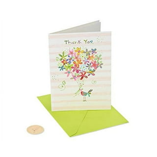  Papyrus Thank You Cards with Envelopes, Message in a Bottle and  Orchid (2-Count) : Everything Else