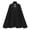 Black, variant on Women Stand Collar Cape Cloak, Frog Button Closure, Split Sleeve Mid Length Outerwear, Vintage Traditional Style Open Front Coat,Gift for Holiday Event Black,L