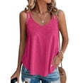 thumbnail image 5 of Zeagoo Women Spaghetti Strap Tank Tops V Neck Eyelet Embroidery Loose Fit Casual Summer Tops, 5 of 5