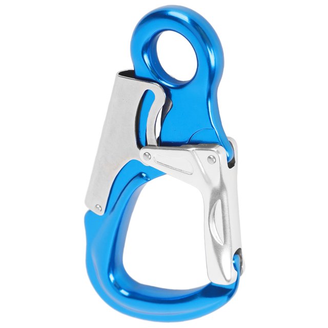 Mousqueton à Clip, Mousqueton D'Escalade Finement Poli en Forme de D Résistant à la Rouille 35 Kn pour Hamac pour Escalade sur Roche Noir, Rouge, Bleu Ciel, Or, Bleu Ciel, Argent, Bleu Saphir, Argent