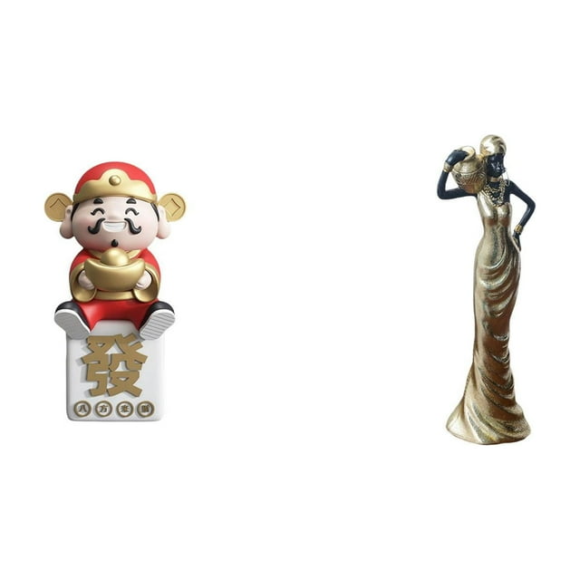 Figura de escritorio de de dibujos animados, figura de resina de una mujer africana, estatua tribal, ideal para regalar, decora
