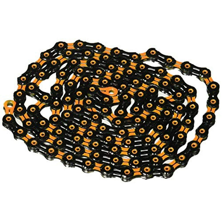 KMC Chain X11SL x 116L, BK/Orange(DLC) Bike Chain - Walmart.com