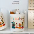thumbnail image 3 of Cubo de almacenamiento plegable de dibujos animados, cubo para juguetes de niños, ropa, cesto de organización portátil para bocadillos, 3 of 5