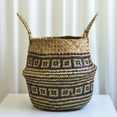 thumbnail image 1 of Foldable Wicker Grass Weaving Basket  Handmade Flower Storage Basket with Handle, 1 of 7