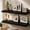Black, variant on 48 Inch White Floating Shelves, Deep 8 Inch Rustic Wall Mounted Fireplace Mantel Shelf, Large 48x8 Storage Shelf for Bedroom Living Room Bathroom