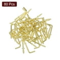 thumbnail image 3 of Uxcell 80 Pack L Shape Hooks, 7/8 Inch Right Angle Screw Hooks for Hanging, Gold, 3 of 7
