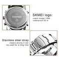 thumbnail image 4 of SKMEI Mens Wrist Watch, Waterproof Military Analog Digital Watches with LED Multi Time Chronograph, Stainless Steel Business Quartz Watches for Men, 4 of 8
