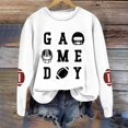 thumbnail image 4 of Football Sweatshirts for Women Crew Neck Long Sleeve Pullover Shirt Rugby Graphic Printed 2025 Basic Tee Fall Casual Y2K Tops, 4 of 5