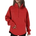 thumbnail image 2 of Hoodies for Women Sweatshirt Loose And Casual Colored Irregular Hem Hooded Long-sleeved Sweater Jacket Fall Outfits Fashion Clothes, 2 of 9