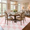 thumbnail image 5 of Garvee 6'x9' Checkered Area Rug Soft Plaid Carpet, Washable Non Slip Indoor Floor Mats for Living Room Bedroom Home Office, Light Pink, 5 of 8