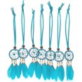 thumbnail image 1 of Mini Dream Catcher 7pcs Set - Encanto del colgante del bolso colgante del espejo retrovisor interior del automóvil (azul),11 Feliz Sencillez, 1 of 5