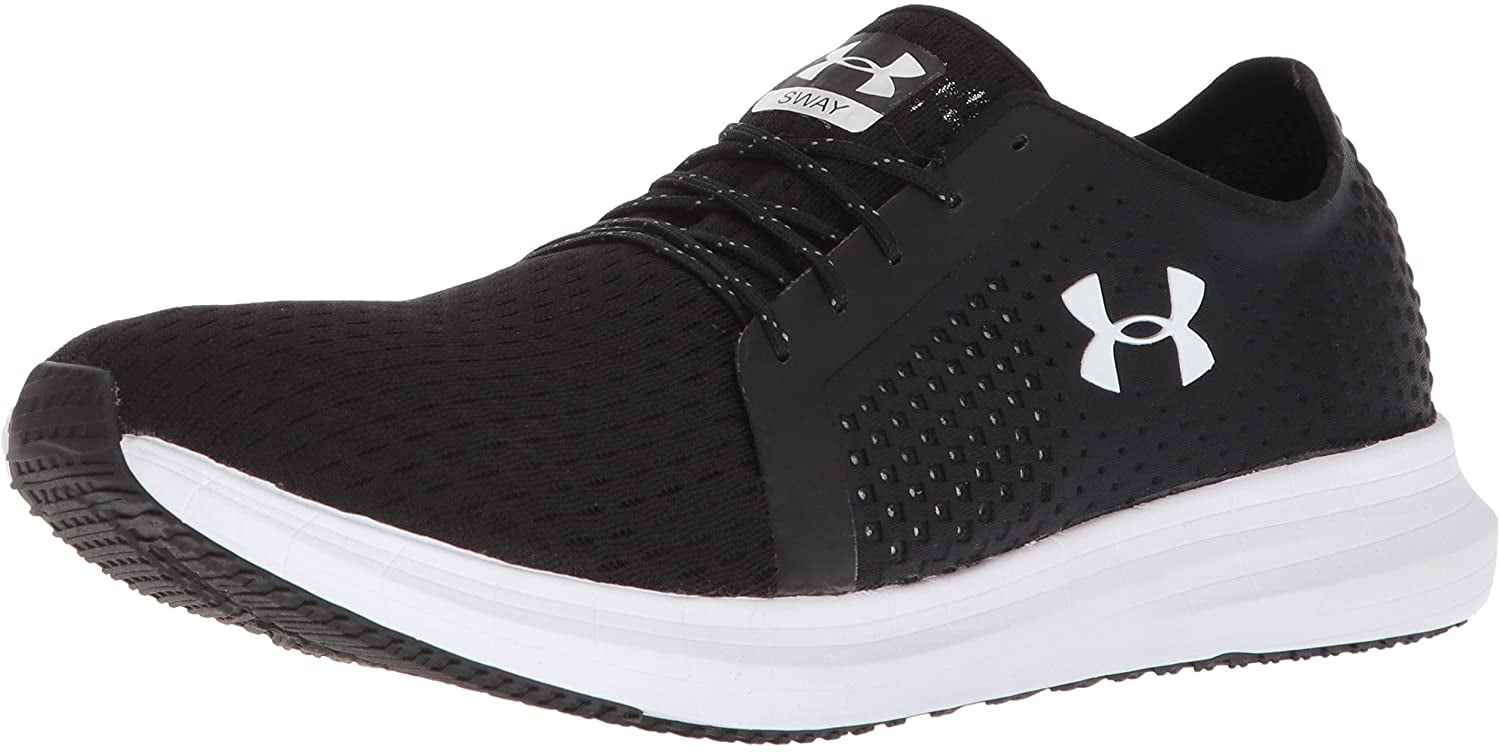 Under Armour Men's Sway Running Shoe, Black (001)/White, 12 Walmart