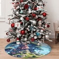 thumbnail image 5 of Sikiie Fantasy Treehouse Planet Scene 30-48 inches {designName} Print Christmas Tree Skirt Snowman Xmas Tree Skirt with Edge Christmas Decorations for Holiday Party-48", 5 of 7