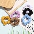 thumbnail image 3 of Pack of 16pcs Cotton Hair Scrunchies Single Jersey Solid Color Ponytail Holders Elastic Hair Ties for Women Accessories, 3 of 15