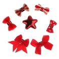 thumbnail image 1 of Nuevas horquillas de grosgrain con lazo para bebé, accesorios para el cabello de niñas, pinzas para el cabello, piezas - Rojo, como se describe 7 piezas de color rojo, 1 of 9