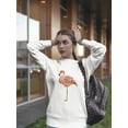 thumbnail image 2 of Surreal Flamingo And Rose. Sweatshirt Women -Image by Shutterstock, Female Small, 2 of 4