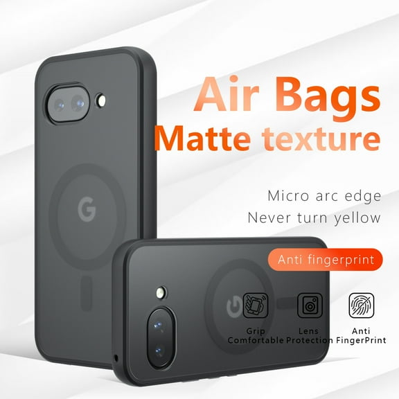 Luxury Thin Translucent For Magsafe Phone Case For Google Pixel 9A Wireless Charging Air Bags Protective Cover