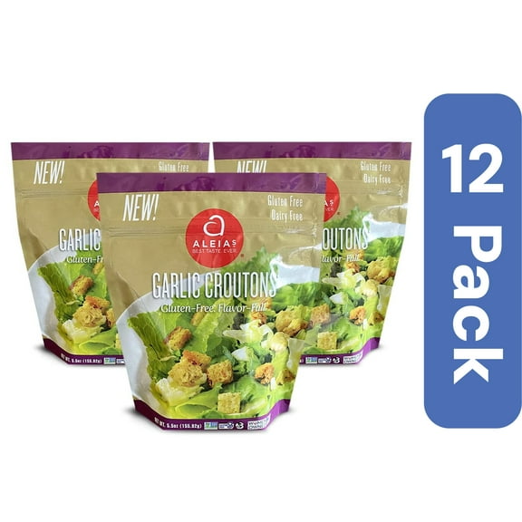 Aleia's Garlic Croutons 5.5 oz (Pack Of 12)