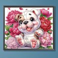 thumbnail image 3 of Pintura de diamante 5D DIY Kit de taladro de forma especial parcial lindo Bulldog 35x30cm, 3 of 9