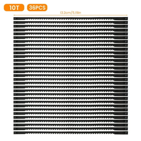 

Willstar 36Pcs 5 Inch Scroll Saw Blades Carbon Steel Pinned Scroll Saw Blades 10/15/18/24 Teeth Saw Blades