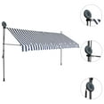 thumbnail image 3 of vidaXL Retractable Awning with Hand Crank and LEDs Sunshade Patio Shelter, 3 of 7