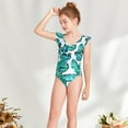 thumbnail image 5 of Penkiiy Girls Beach Sport Swimsuit Jumpsuit Bathing Suit Swimwear For Size 8-14 Years 8-9 Years White, 5 of 9