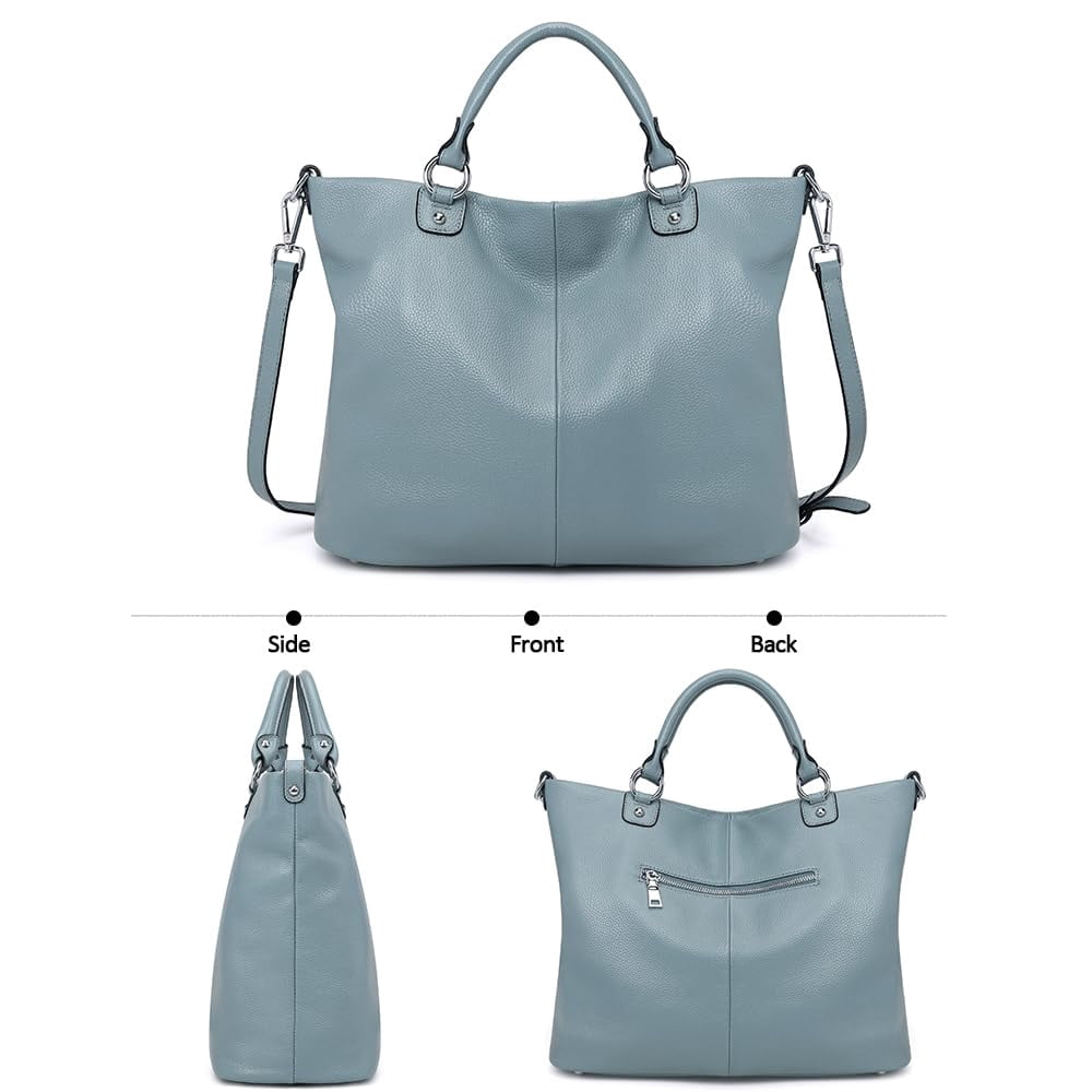 Kattee Women's Soft Leather Tote Bag, Top Satchel Purses and Handbags