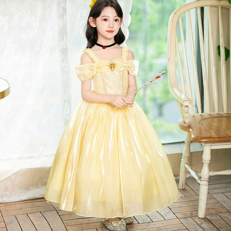 Girls Belle Princess Dress Off Shoulder Princess Birthday Party Dress Up for 4-9 Year - Walmart.com Girls Belle Princess Dress Off Shoulder Princess Birthday Party Dress Up for 4-9 Year - Walmart.com