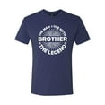 thumbnail image 2 of Wild Bobby, Brother Man Myth Legend Funny Dad, Father's Day, Men Premium Tri Blend Tee, Vintage Navy, Large, 2 of 4