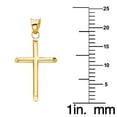 thumbnail image 2 of 14k Yellow Gold Religious Cross Pendant with 0.80-mm Square Wheat Chain, 2 of 3