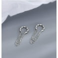 thumbnail image 5 of Solid 925 Sterling Silver Cuff Earrings Chain Cartilage Wraps for Women Teens Minimalist Cuff Earrings No Piercing, 5 of 10