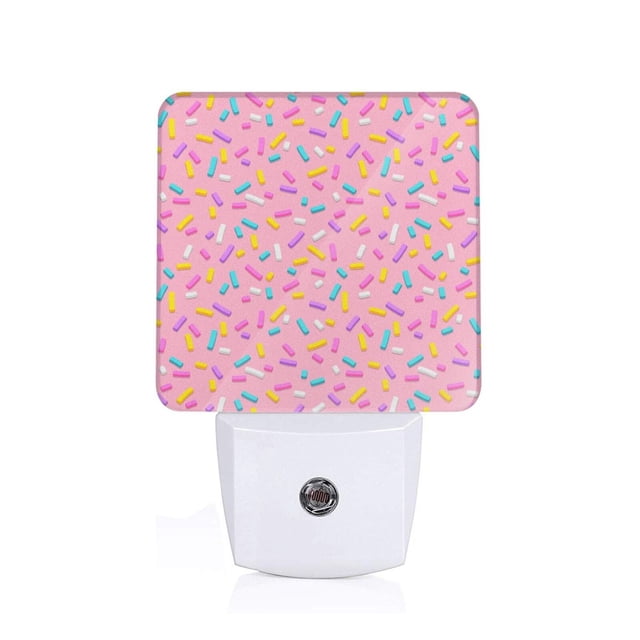 Fotbe Donut Luz Nocturna LED, Luz de Noche con Sensor de Luz Natural de Anochecer a Amanecer, Se Enchufa a la Pared, Blanco Cálido 0.5W-EU