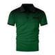 thumbnail image 5 of Blusa y camisa de manga corta con cuello vuelto para hombre, con solapa degradada de lunares y botones, deportiva, de poliéster, 5 of 5