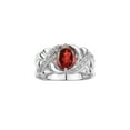 thumbnail image 1 of RYLOS Rings for Women 14K White Gold Ring Classic 9X7MM Oval Gemstone &  Diamonds January Garnet Jewelry Size 7, 1 of 7